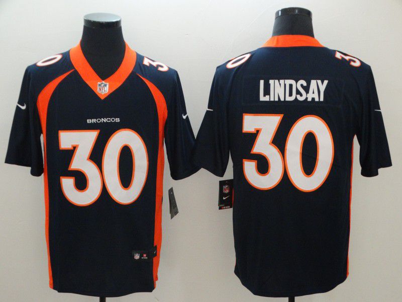 Men Denver Broncos #30 Lindsay Blue Nike Vapor Untouchable Limited Playe NFL Jerseys